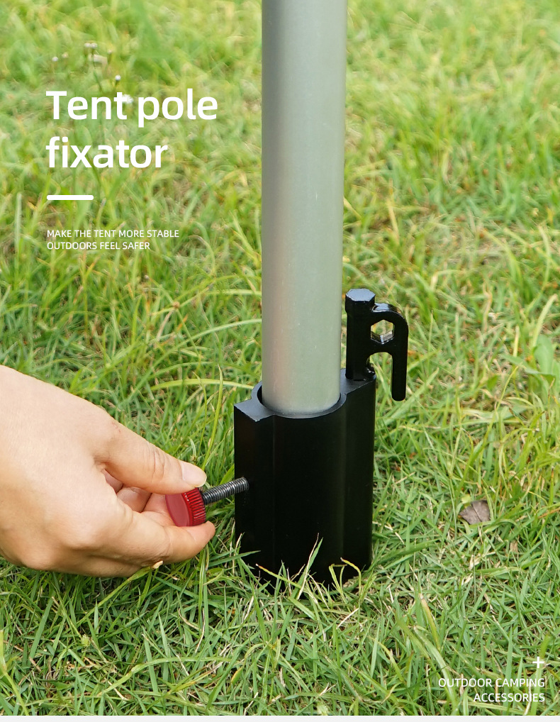 Cheap Goat Tents Outdoor camping canopy pole holder tent accessories support pole fixed pipe rack fishing umbrella adjusting base   